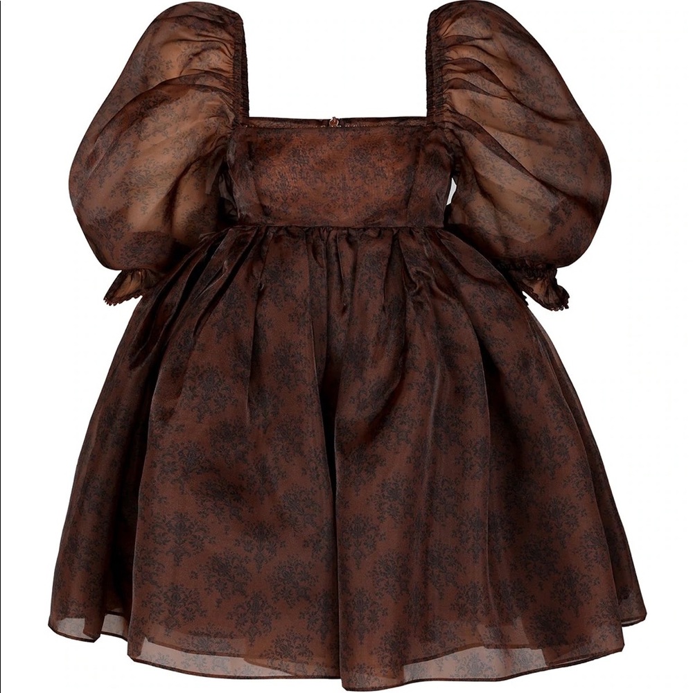 Selkie Chocolate Lace Puff Dress